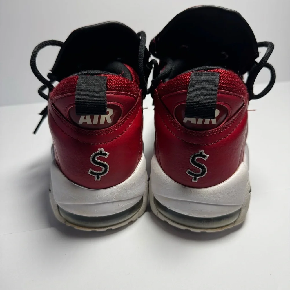 Nike Air More Money Men’s 9 Red Black White AJ2998-600 Basketball Sneakers